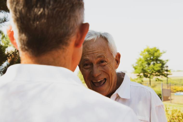 Carer and senior weekly meeting